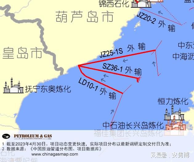 开云官方平台【更新】2023中国原油管道分布图 1133条原油管道